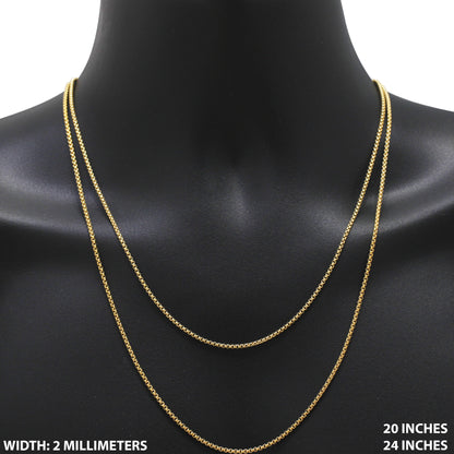 2mm Box Chain 24"