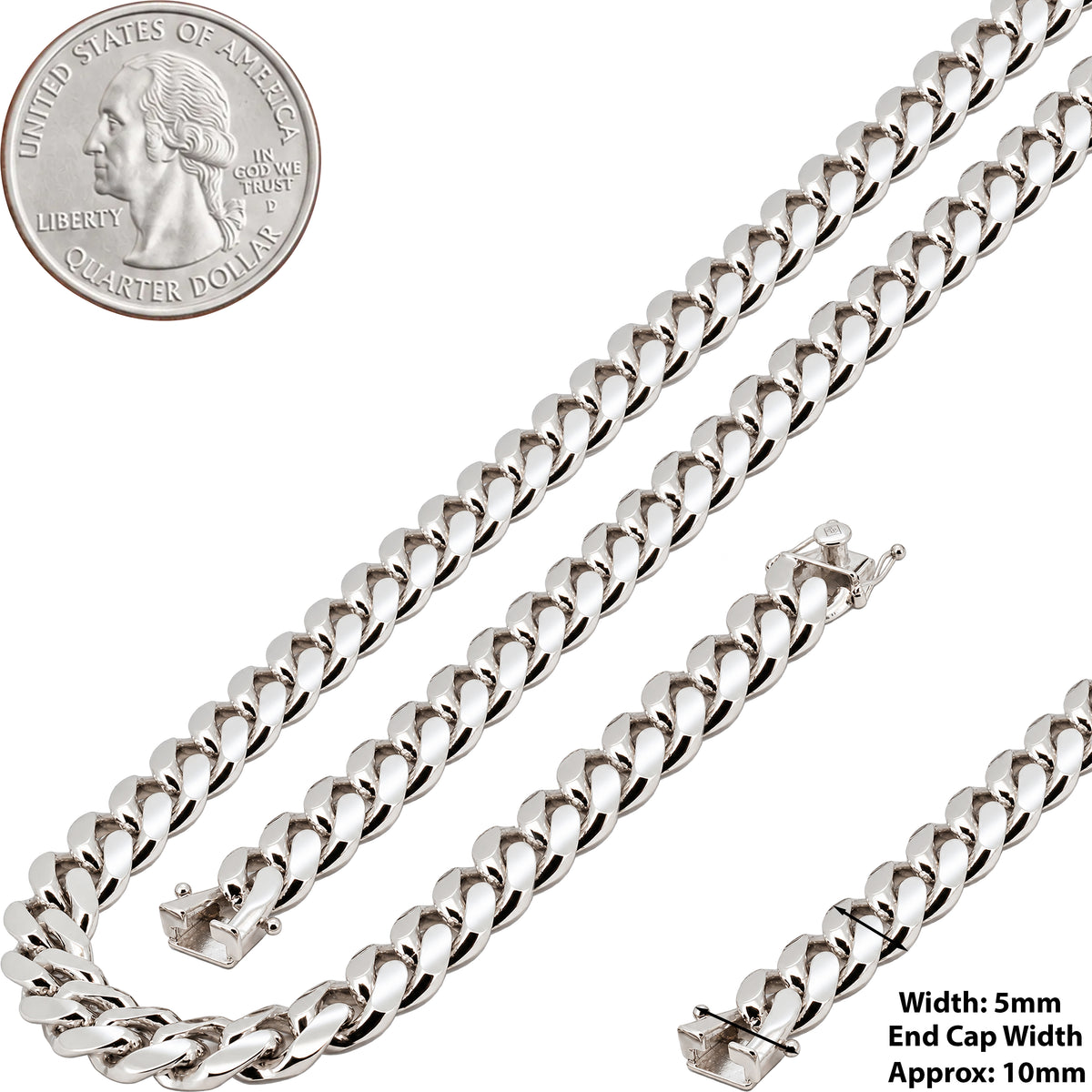 5mm Miami Cuban Link Chain 24"