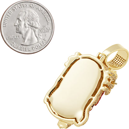 Enamel Bleeding Jesus Piece Pendant S