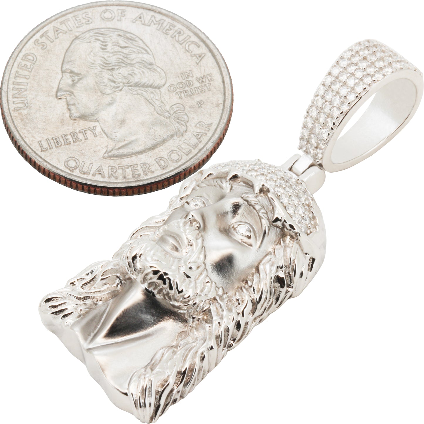 Moissanite Jesus Piece Pendant