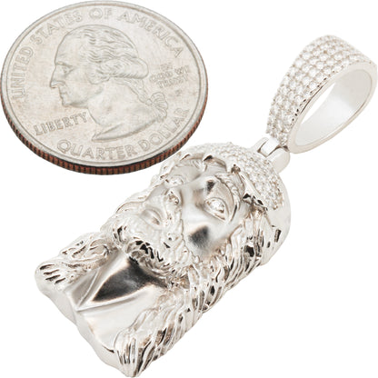 Moissanite Jesus Piece Pendant