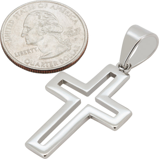 Hollowed Outlined Cross Pendant