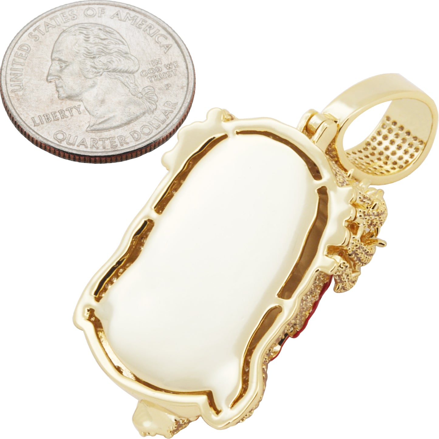 Enamel Bleeding Jesus Piece Pendant