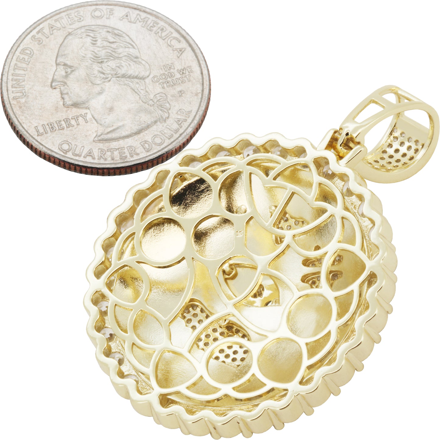 Egyptian Accent Symbols Circle Pendant