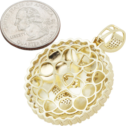 Egyptian Accent Symbols Circle Pendant