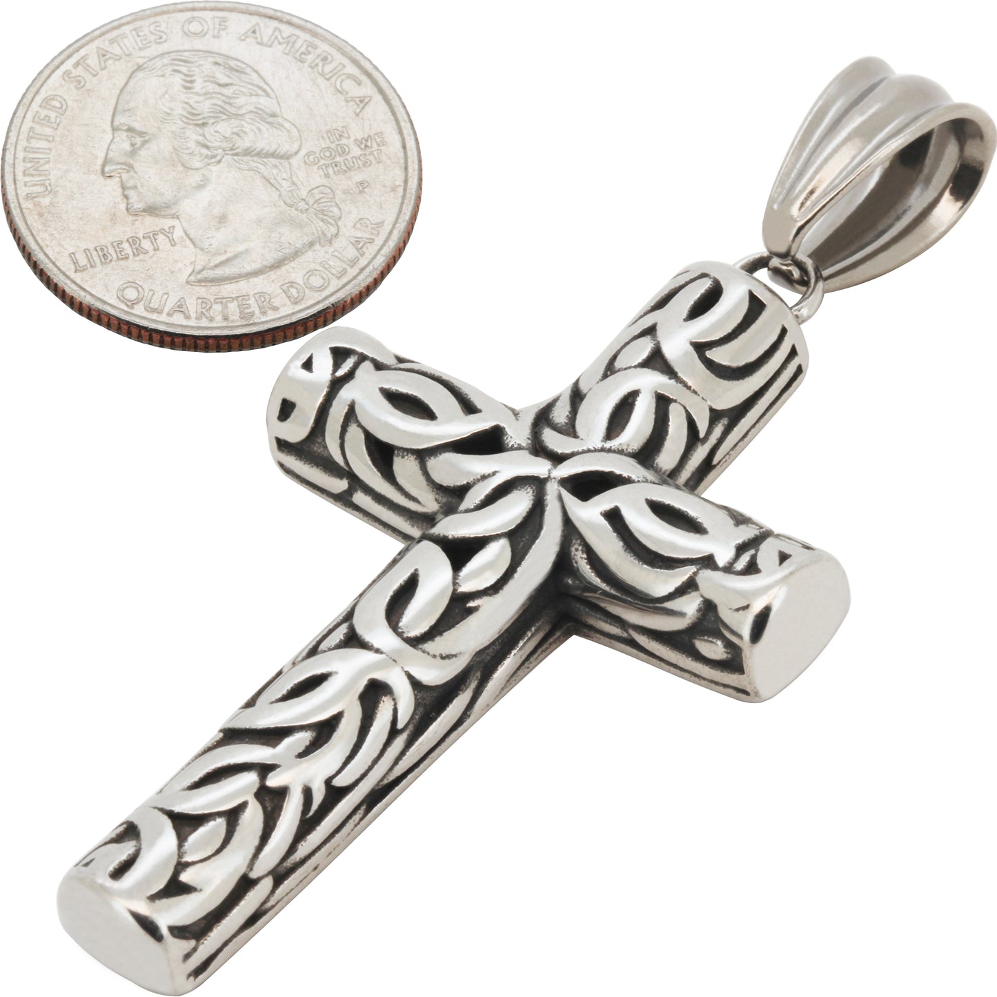 Filigree Swirl Cross Pendant