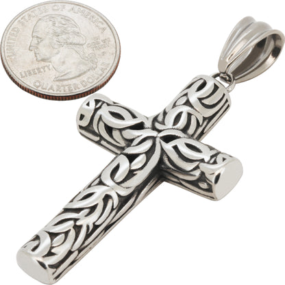 Filigree Swirl Cross Pendant