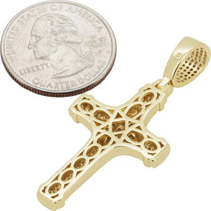 Baguette Cluster Cross Pendant