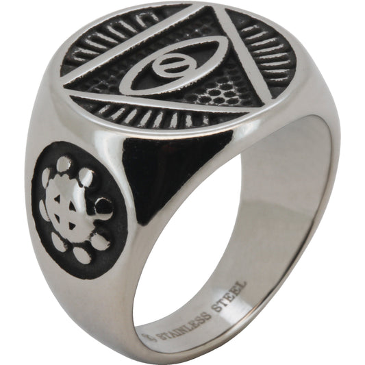 Eye of Providence Signet Ring Size 12