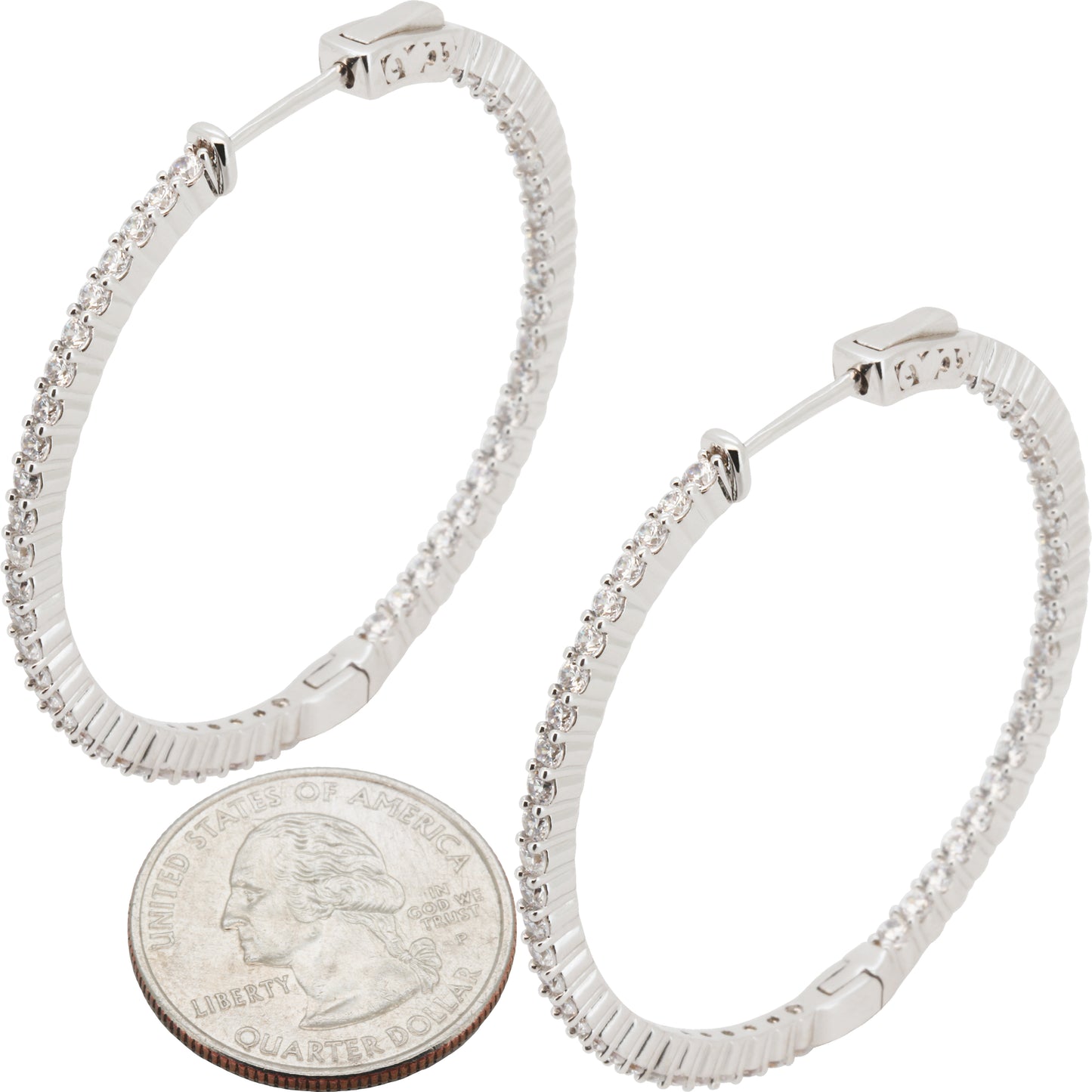 2mm x 45 mm Pavé Hoops