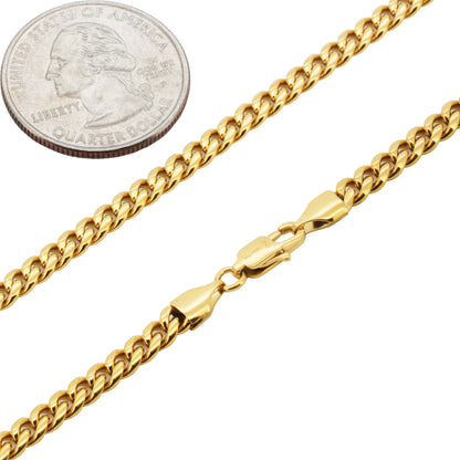 4mm Miami Cuban Link Chain 20"