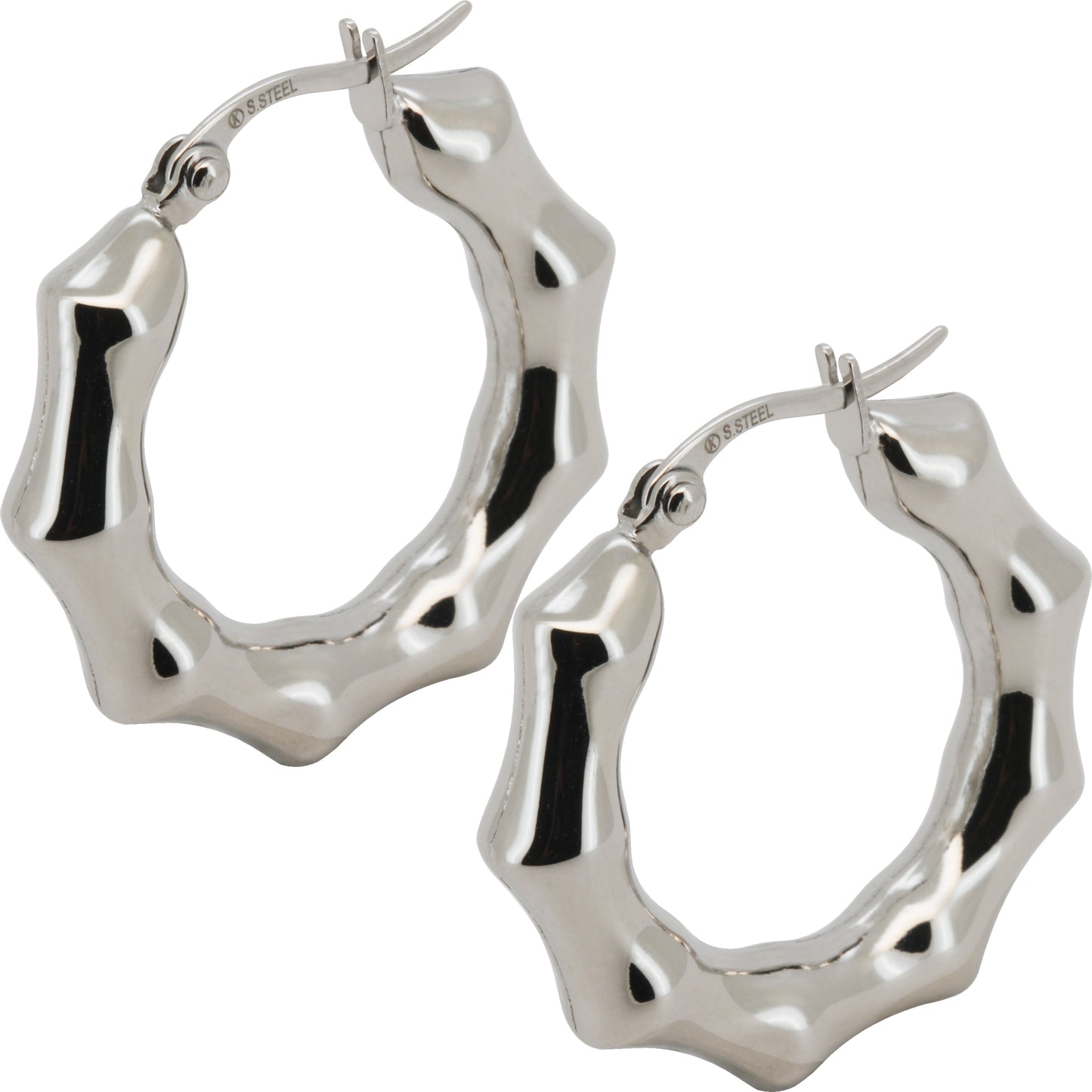 7mm x 50mm Chunky Bamboo Hoops