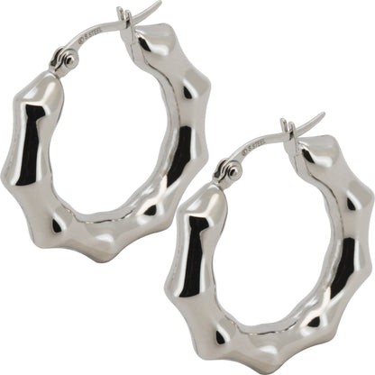 7mm x 50mm Chunky Bamboo Hoops