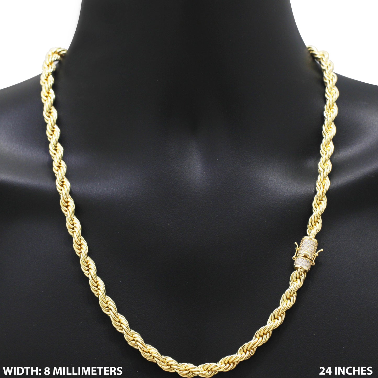 8mm Rope Chain 24"