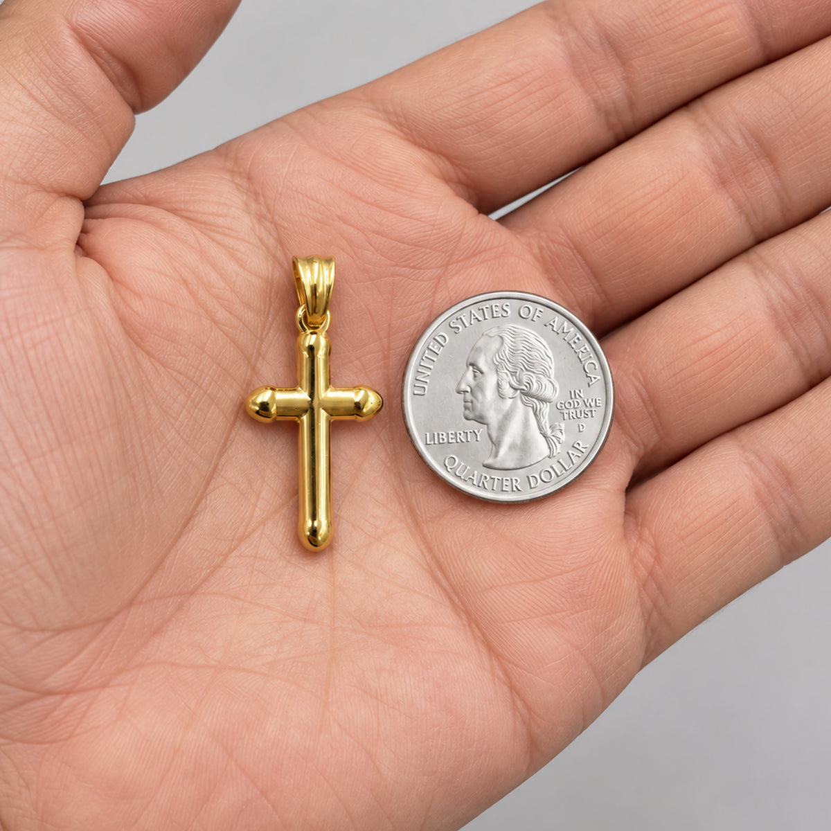 Plain Rounded Cross Pendant