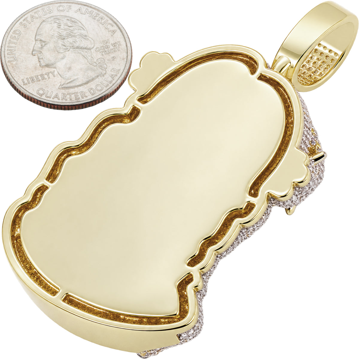 Two-Tone Jesus Piece Pendant L