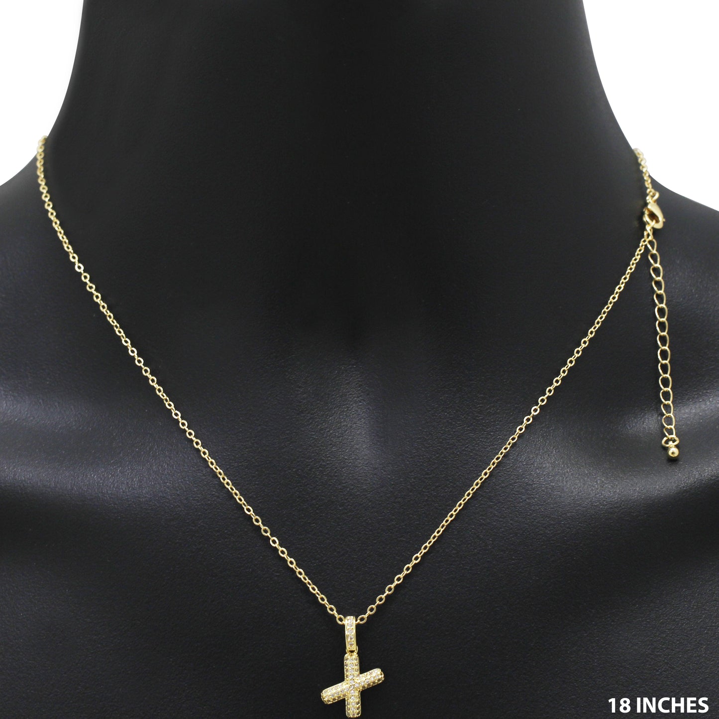 Bubble Initial Letter X Pendant Necklace 18"+2"