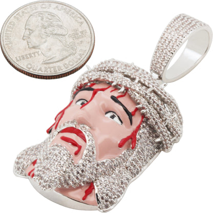 Enamel Bleeding Jesus Piece Pendant