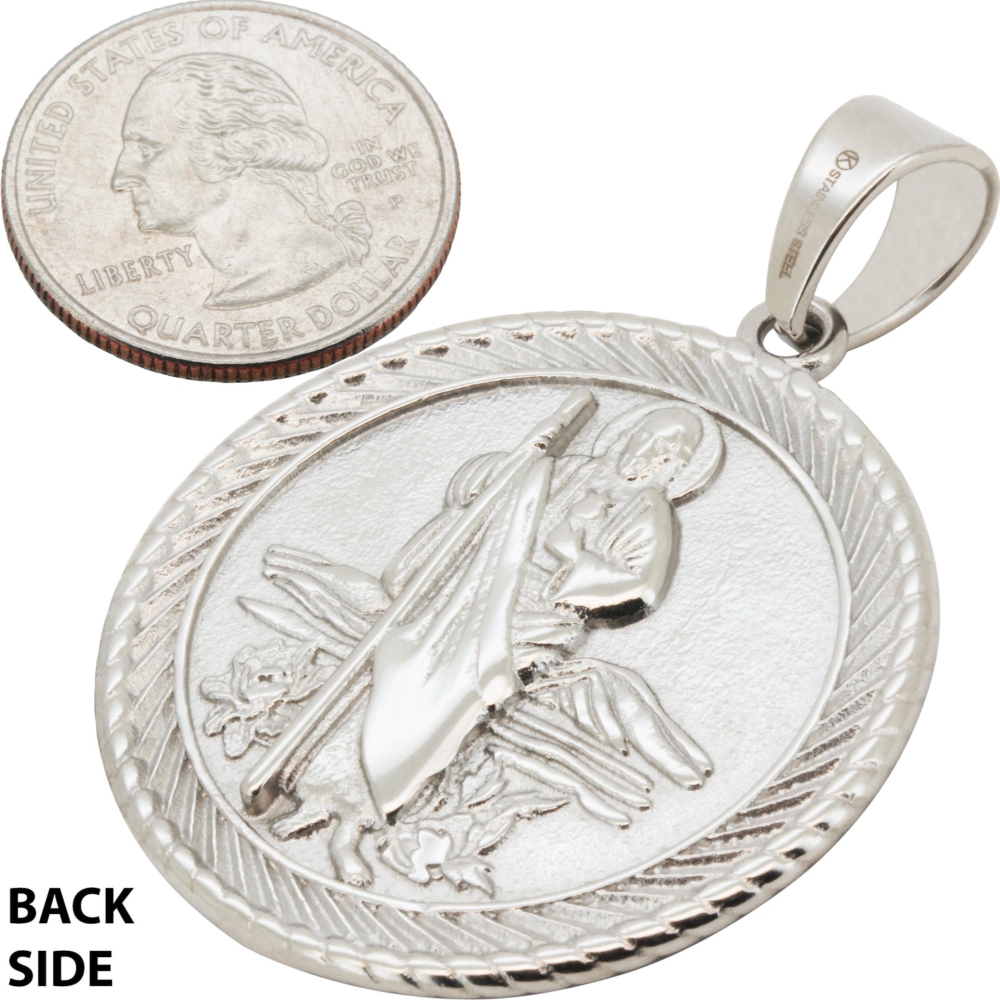 Virgin De Guadalupe Circle Medallion Pendant