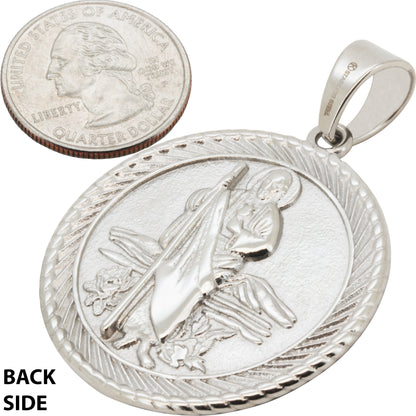 Virgin De Guadalupe Circle Medallion Pendant