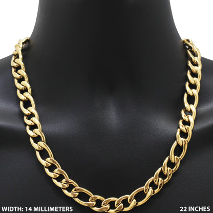 14mm Figaro Link Chain 22"