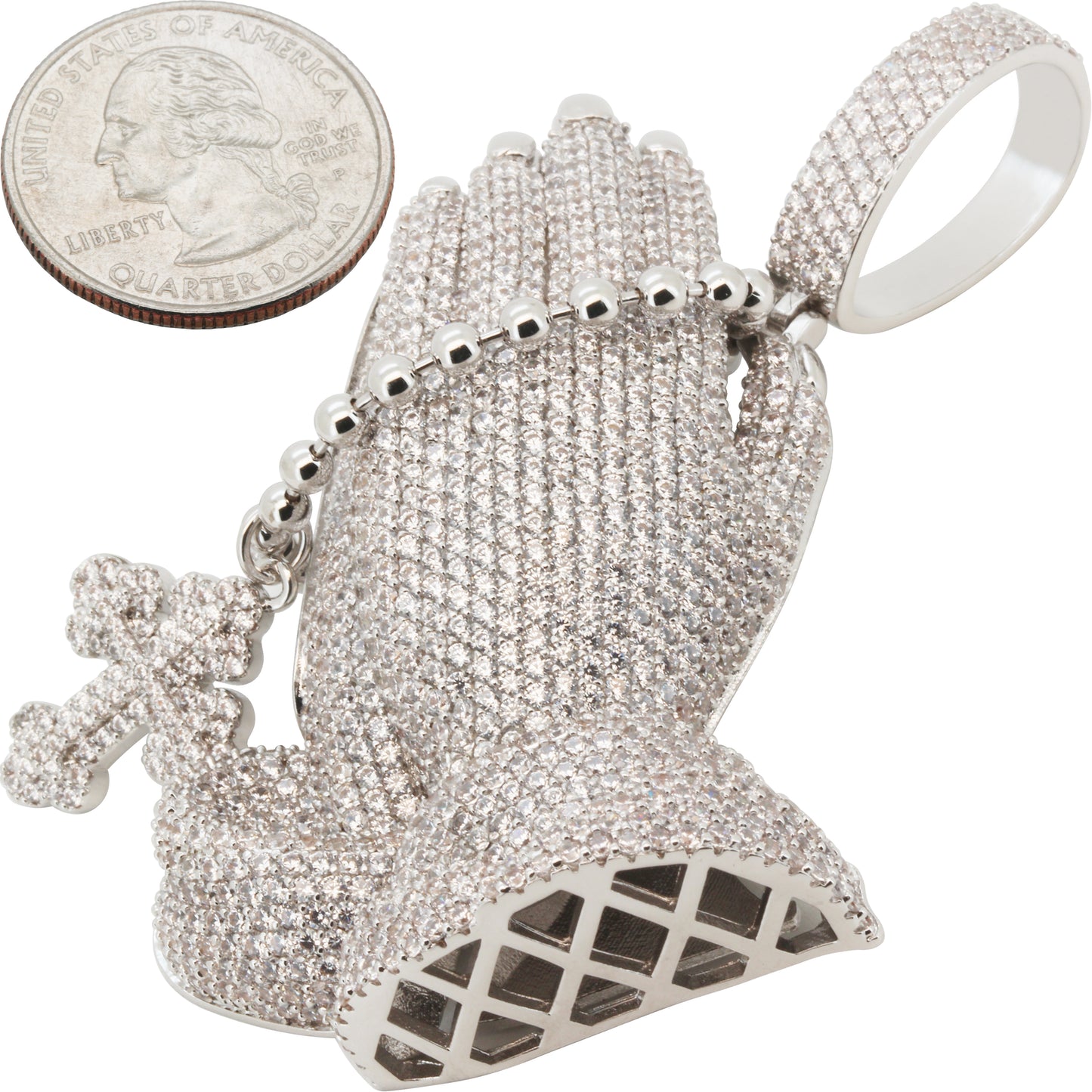 Praying Folded Hands Rosary Pendant
