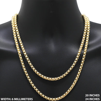 6mm Box Chain 24"