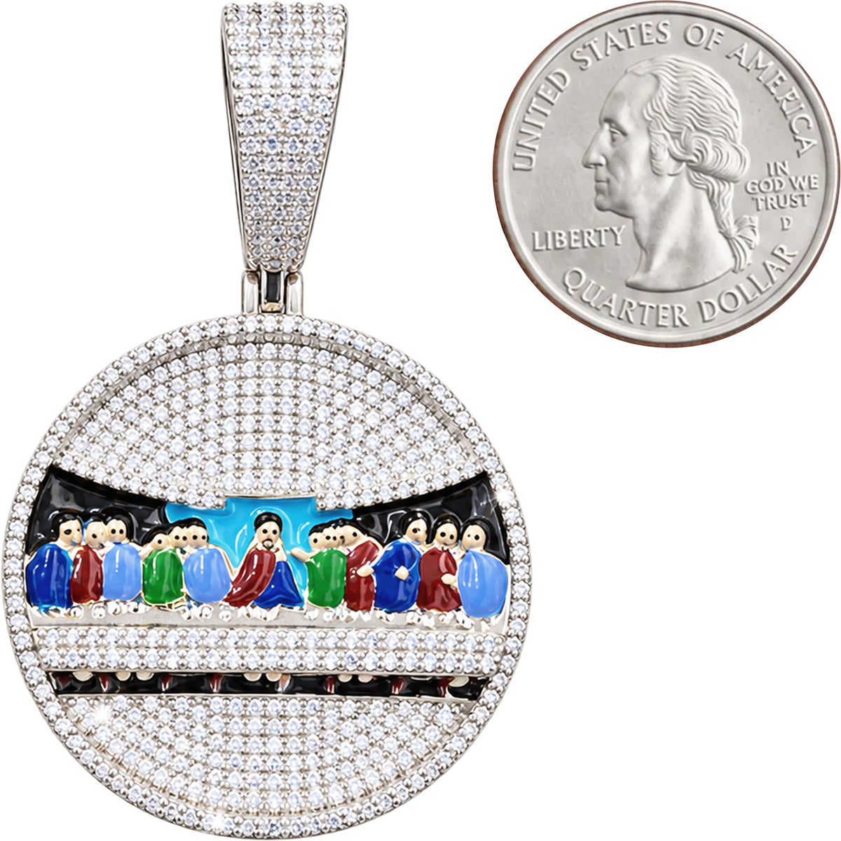Last Supper Enamel Pendant