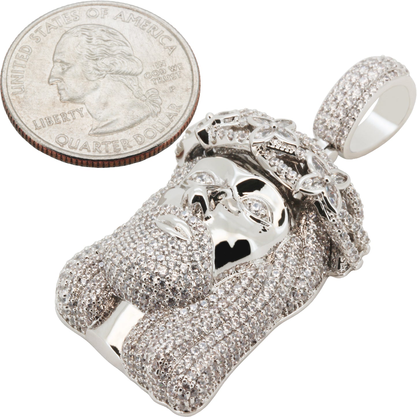 Marquise Crown Jesus Piece Pendant
