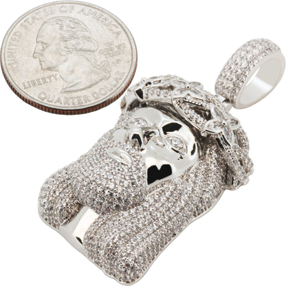 Marquise Crown Jesus Piece Pendant