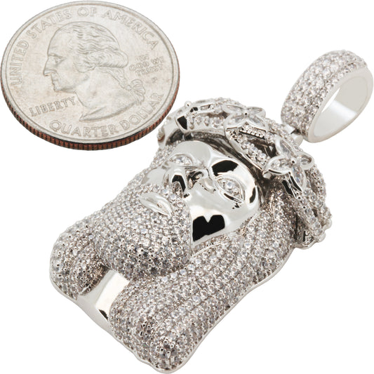 Marquise Crown Jesus Piece Pendant