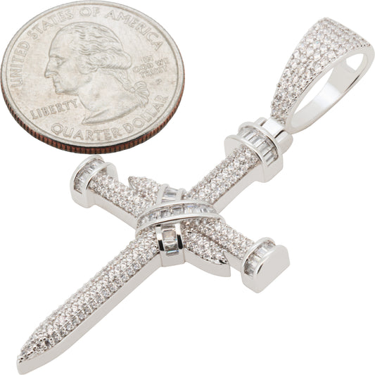 Knot Nail Cross Pendant