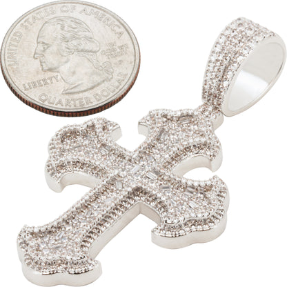 Cluster Flared Cross Pendant