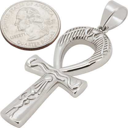 Engraved Egyptian Ankh Cross Pendant