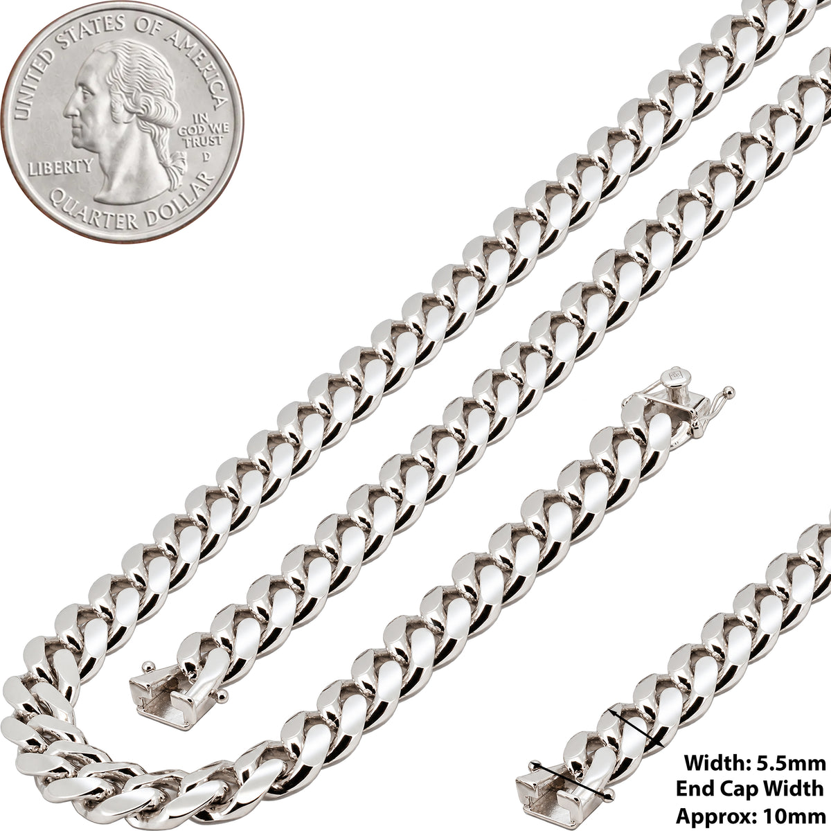 5.5mm Miami Cuban Link Chain 24"