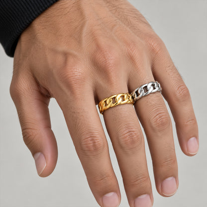 7mm Cuban Link Band Ring Size 7