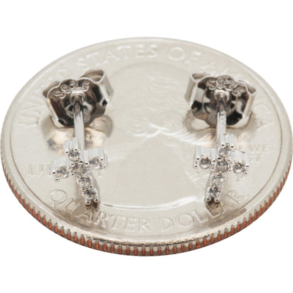 6mm Tennis Cross Studs