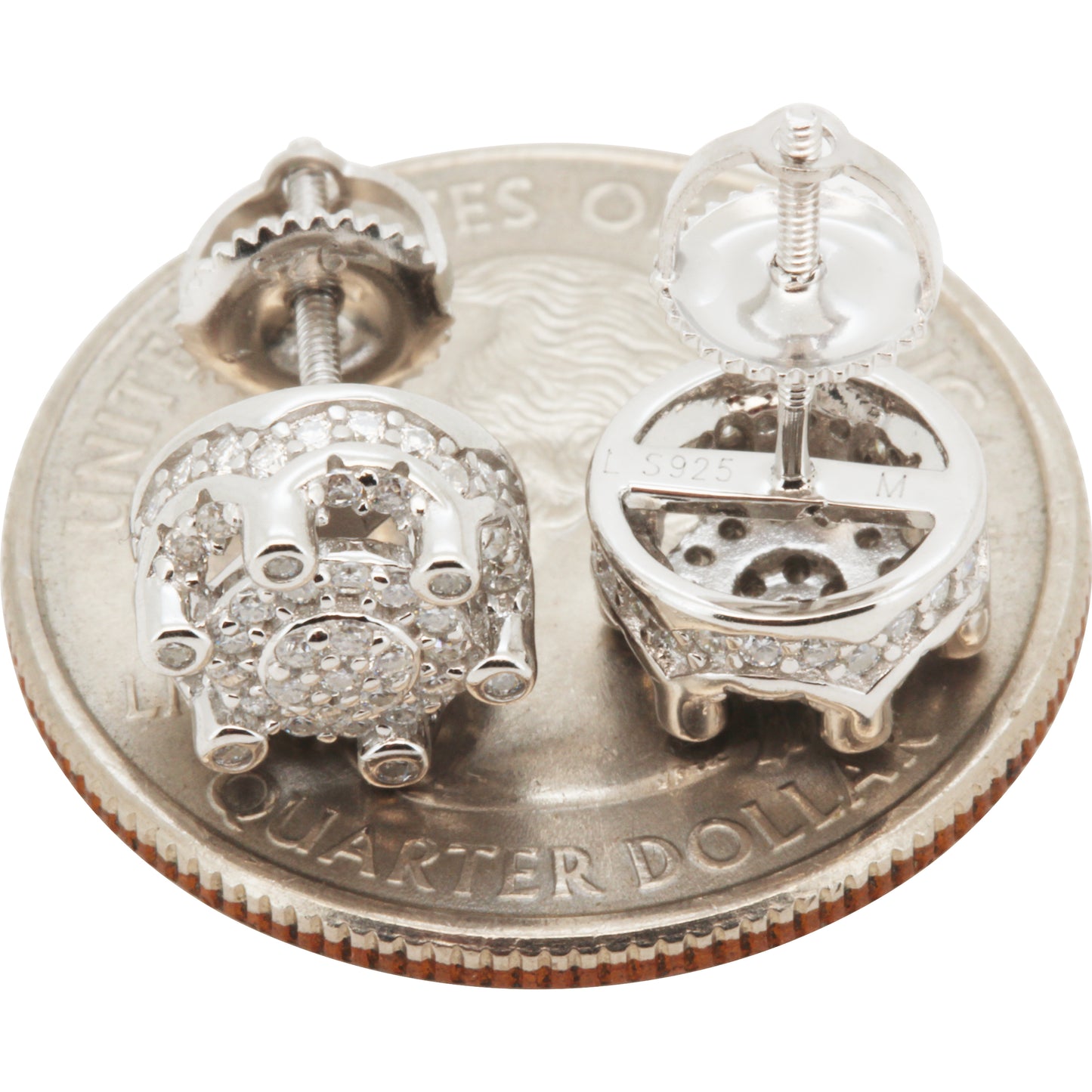 0.61ctw Moissanite 9mm Crown Studs