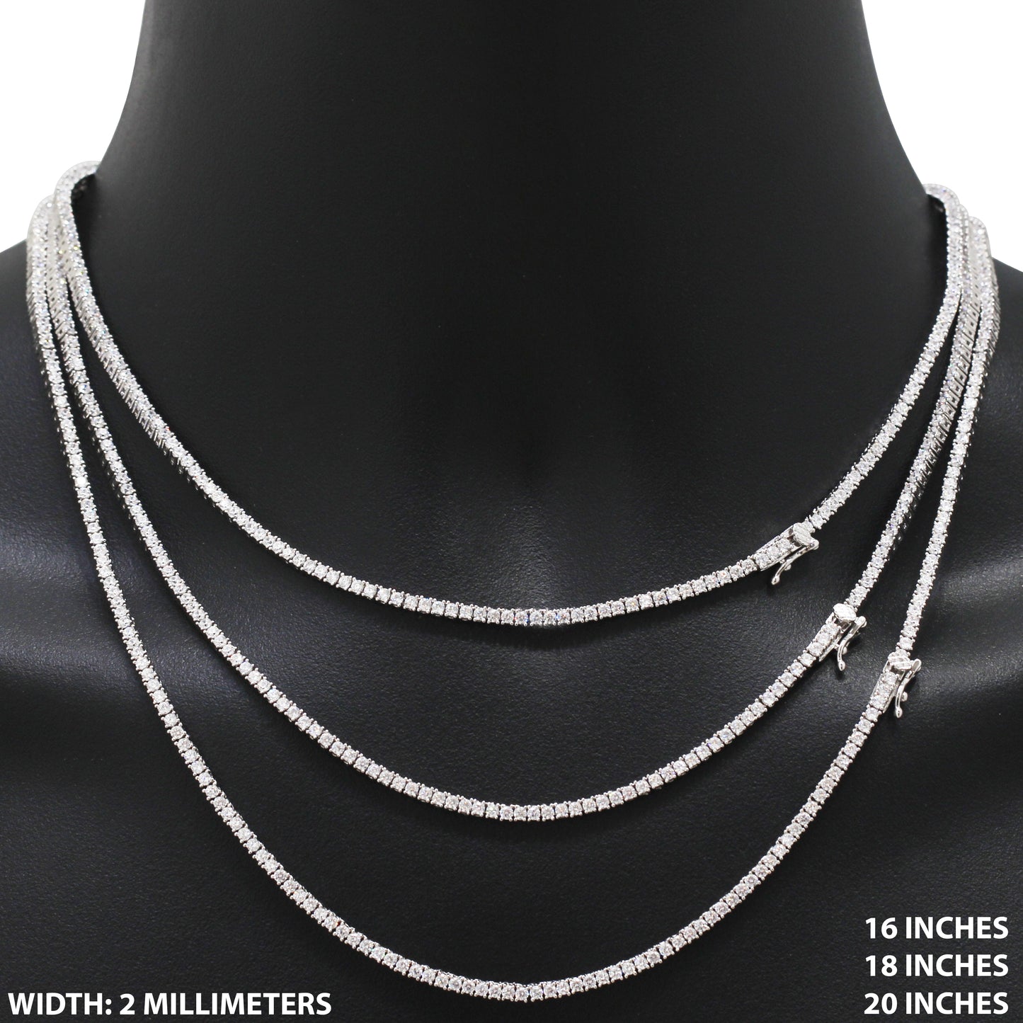 2mm Tennis Chain 16"