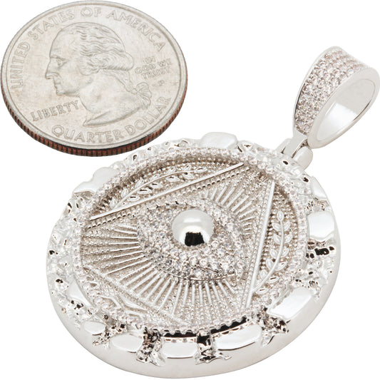 Illuminati Eye Masonic Pyramid Pendant