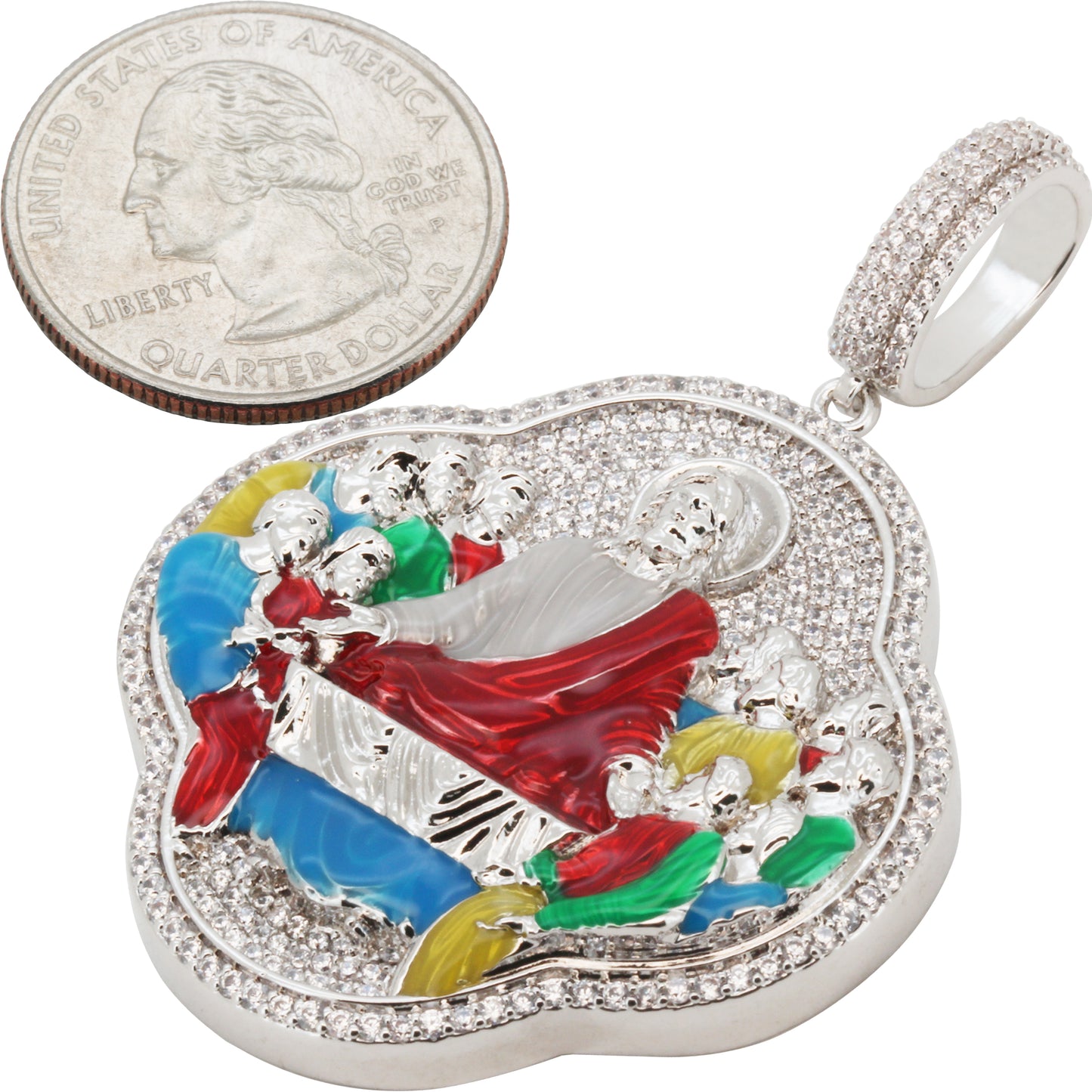 Last Supper Enamel Pendant