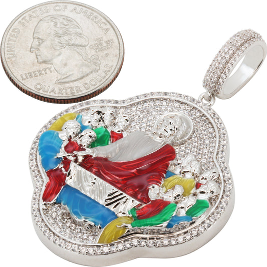 Last Supper Enamel Pendant