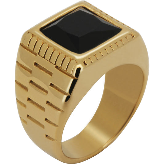 Birthstone Square Signet Ring Size 10