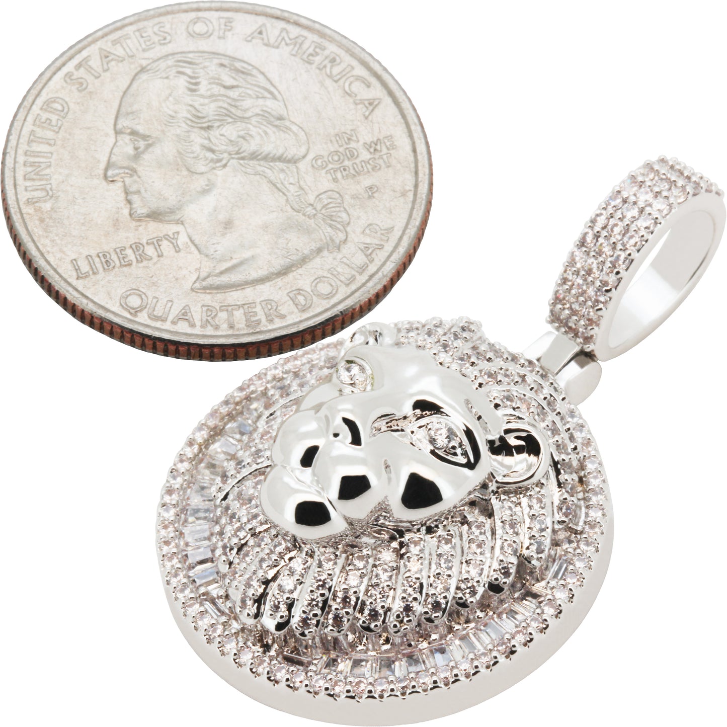 Lion Head Circle Pendant