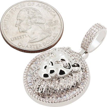 Lion Head Circle Pendant