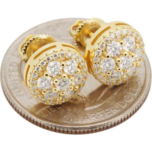 1.14ctw 10mm Moissanite Circle Studs