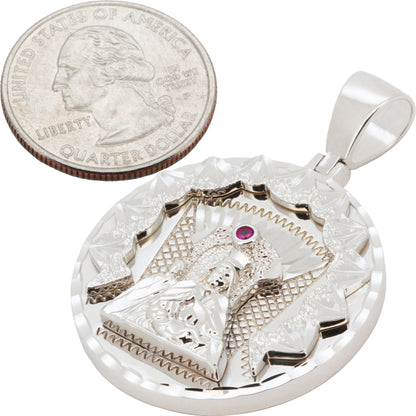 Virgin Mary Medallion Pendant L