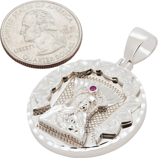 Virgin Mary Medallion Pendant L