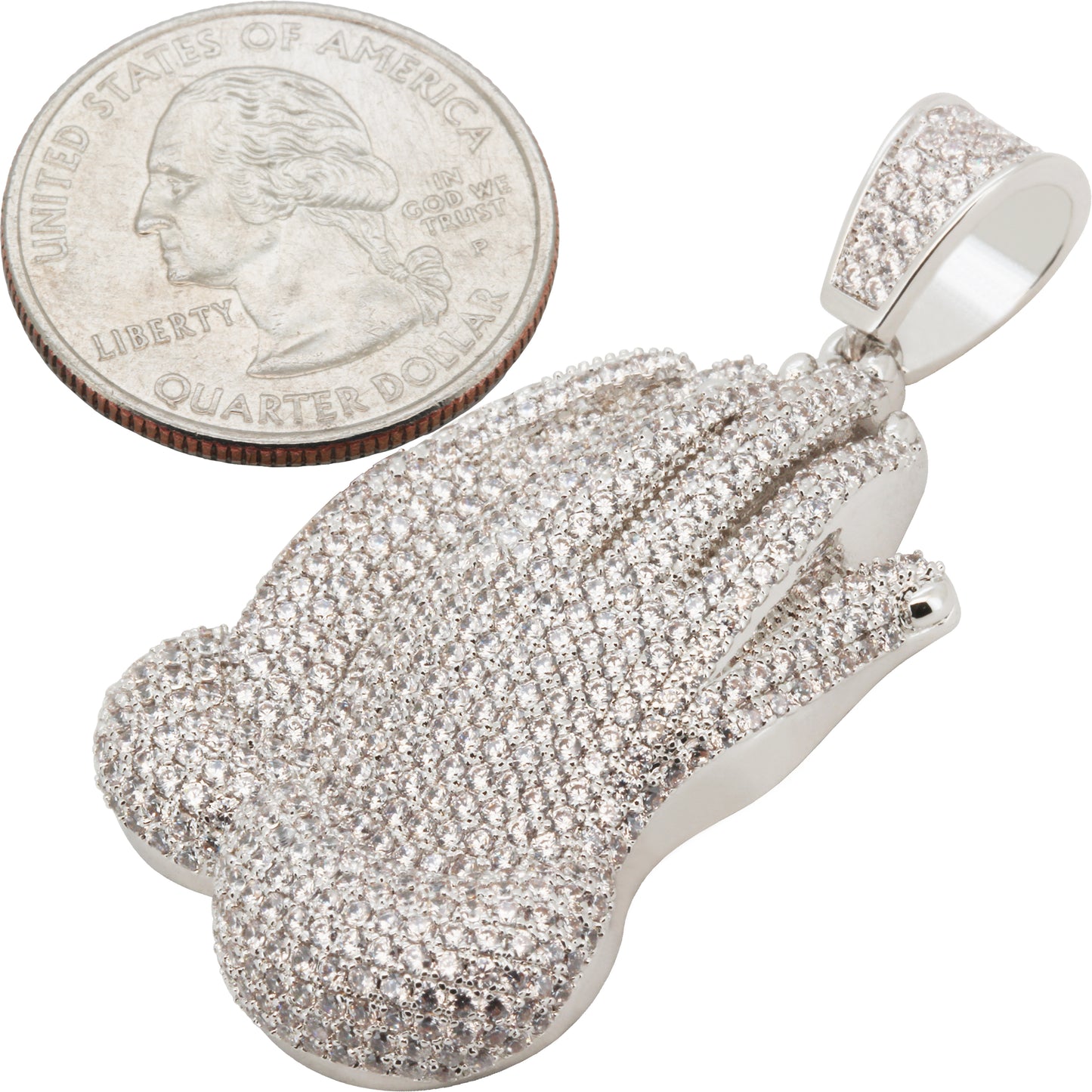 Praying Folded Hands Pendant L