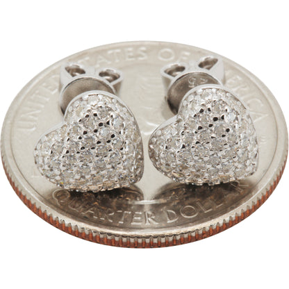 10mm Puffy Heart Studs
